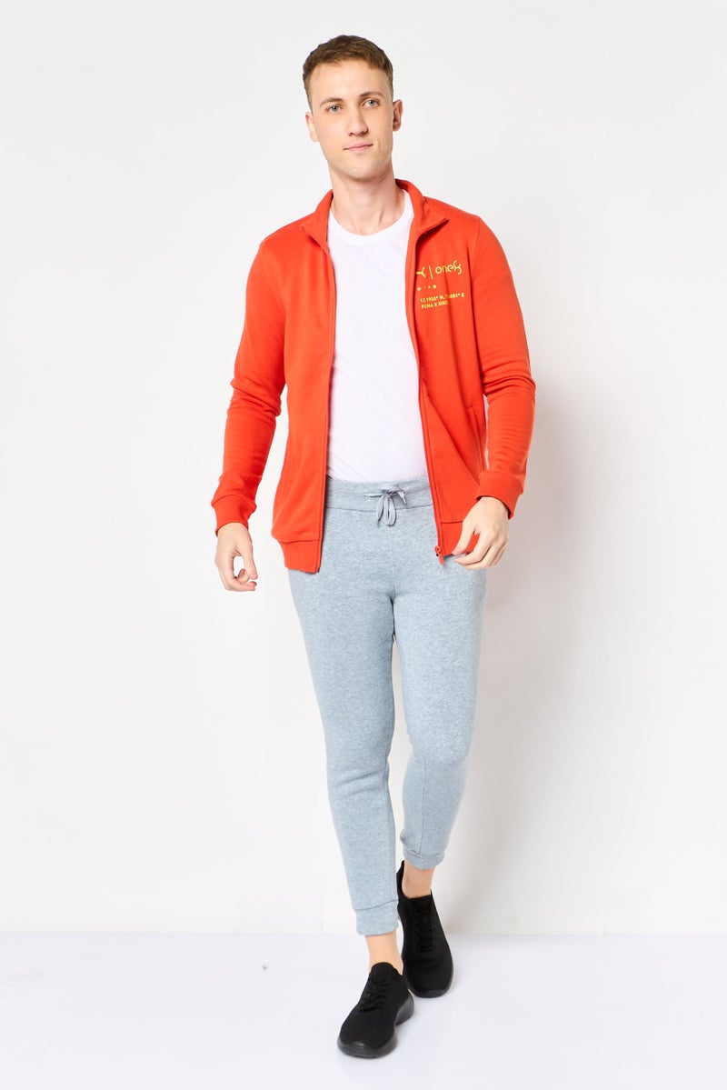 PUMA سويت شيرت بومّا x وان 8 للرجال بأكمام طويلة وقصة ضيقة، برتقالي - Image 2